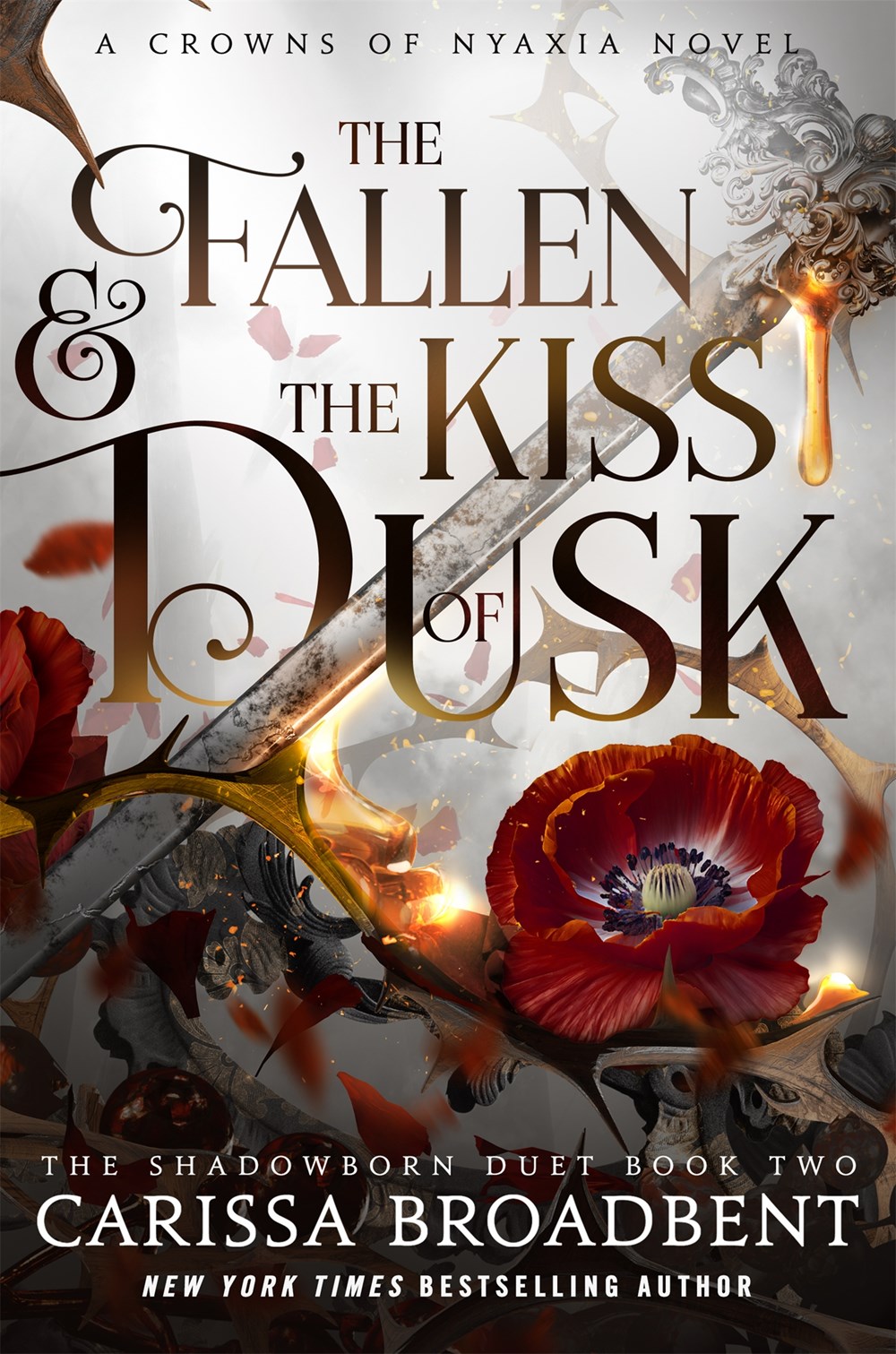 The Fallen & the Kiss of Dusk: Crowns of Nyaxia #4 by Carissa Broadbent