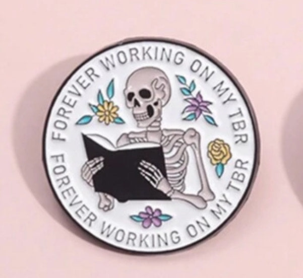 Forever Working on my TBR - Brooch Pin