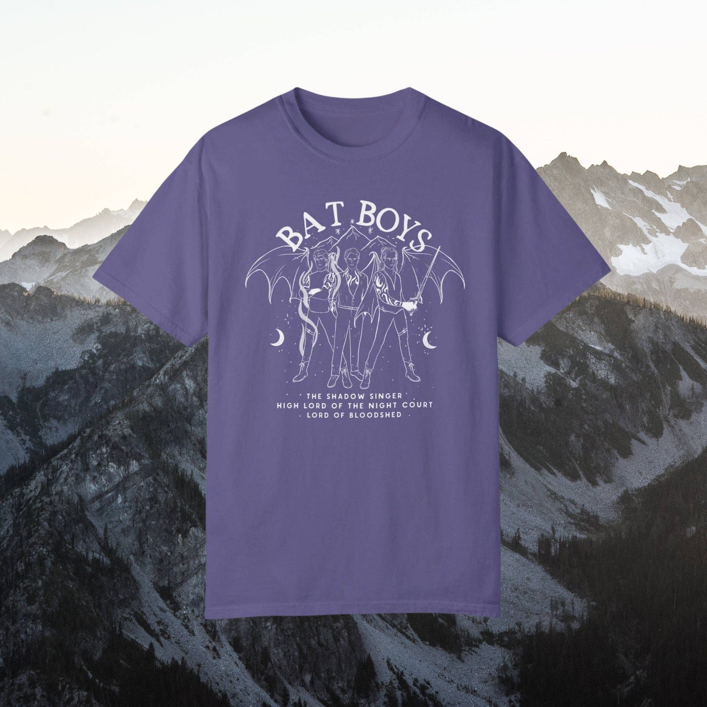 Official Licensed Bat Boys Tshirt | Sarah J Maas ACOTAR merch | Rhysand Cassian Azriel Night Court Velaris | Bookish Shop and Gifts