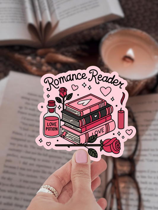 Romance Reader Stack Bookish Sticker