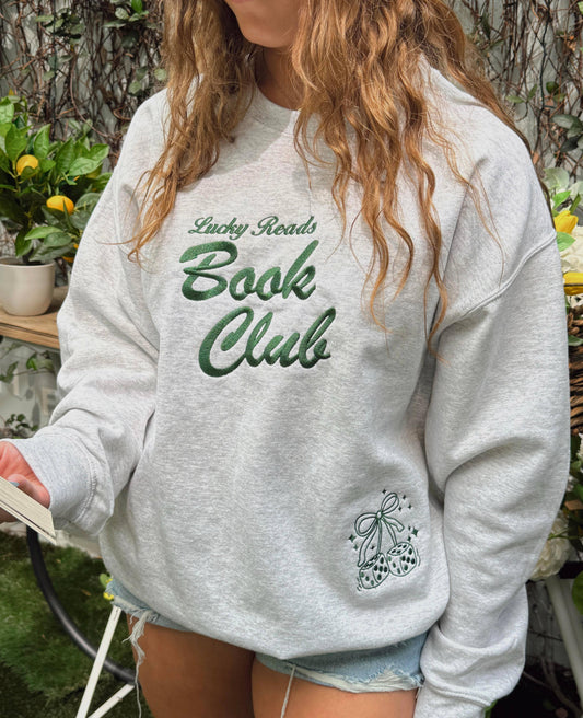 Lucky Reads Embroidered Sweatshirt- St. Patricks Day