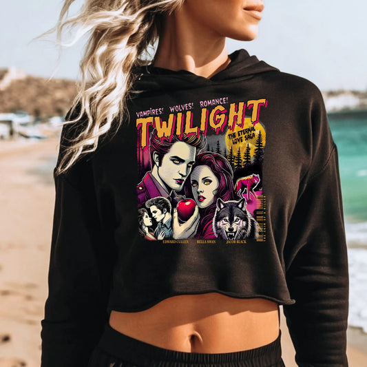 Twilight Cropped Fleece Hoodie