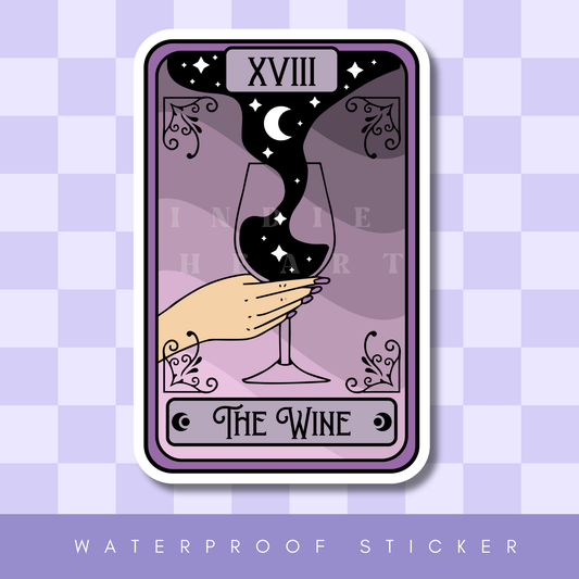 The Wine Tarot Card Sticker
