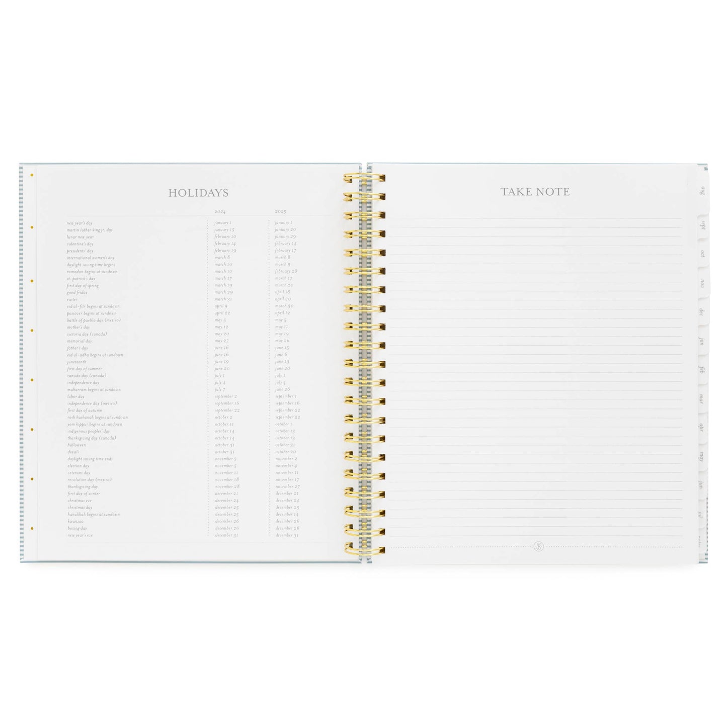 2024-2025 Large Weekly Spiral Academic Planner