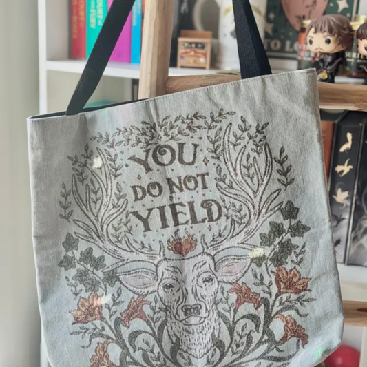 You Do Not Yield Tog Woven Tote Bag, Officially Licensed Sarah J Maas