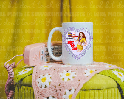 My Books are Hot To Go Bookish Coffee Mug