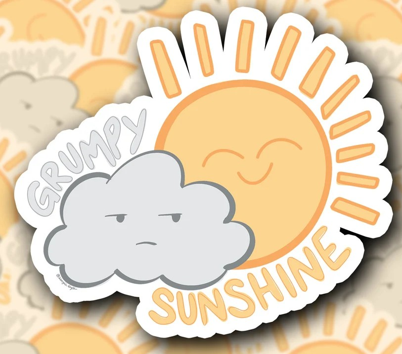 Grumpy Sunshine Sticker