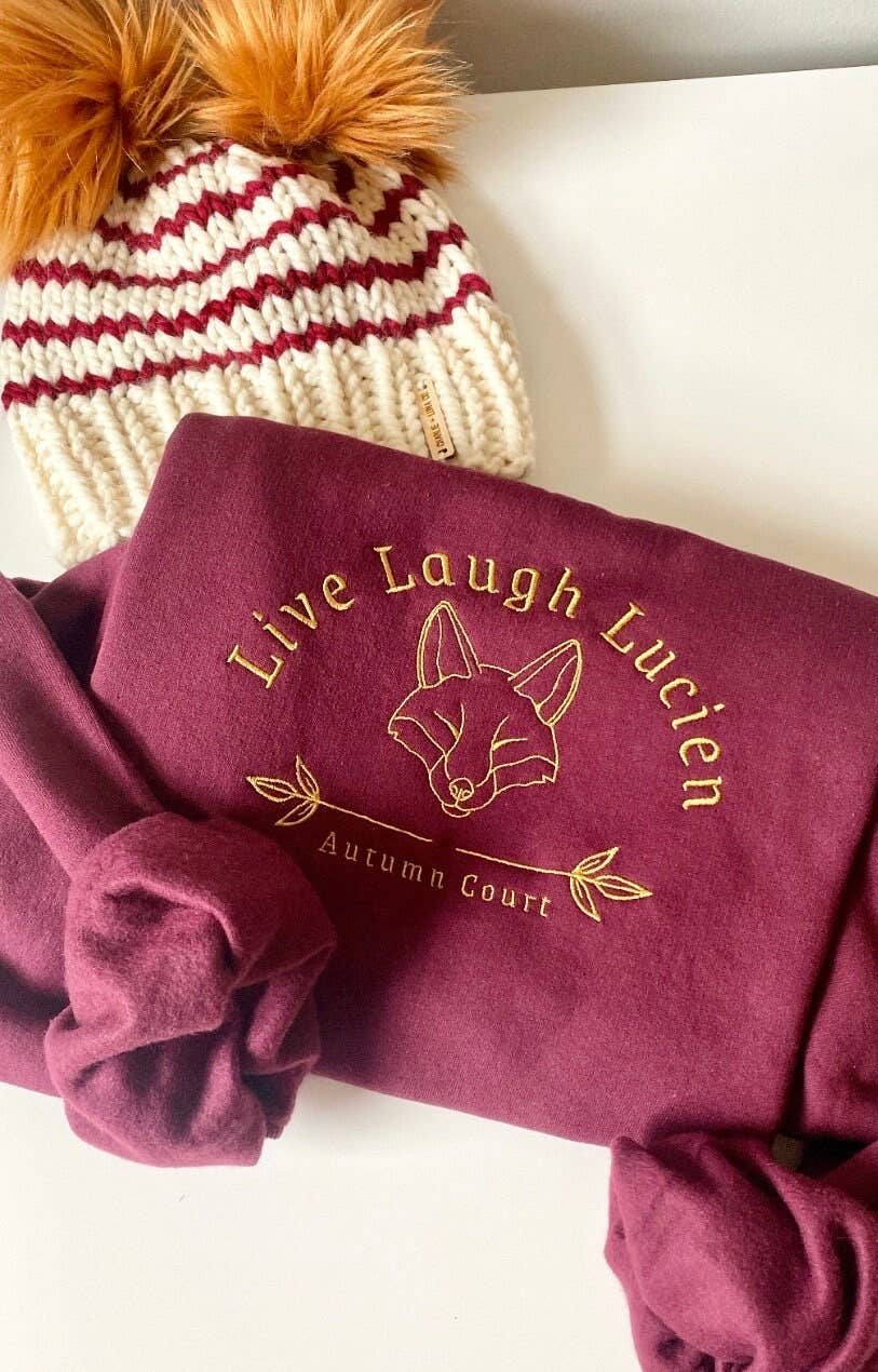 Officially Licenced Lucien ACOTAR Embroidered Crewneck Sweatshirt | SJM Merch