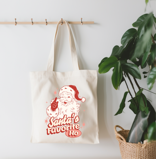 Santa's Favorite Ho Canvas Tote Bag