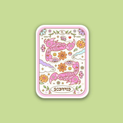 Scorpio, Tarot Zodiac Card Sticker