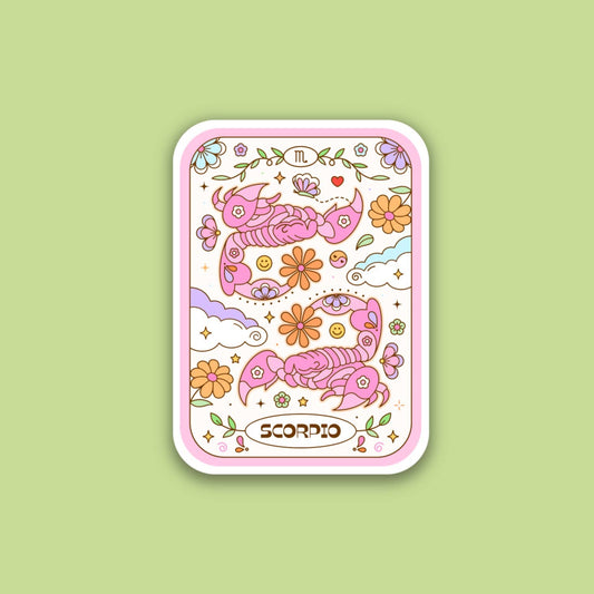 Scorpio, Tarot Zodiac Card Sticker