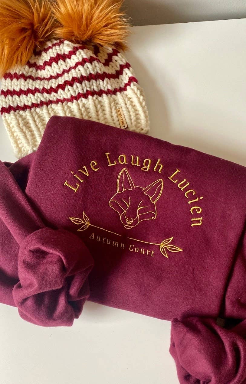 Officially Licenced Lucien ACOTAR Embroidered Crewneck Sweatshirt | SJM Merch