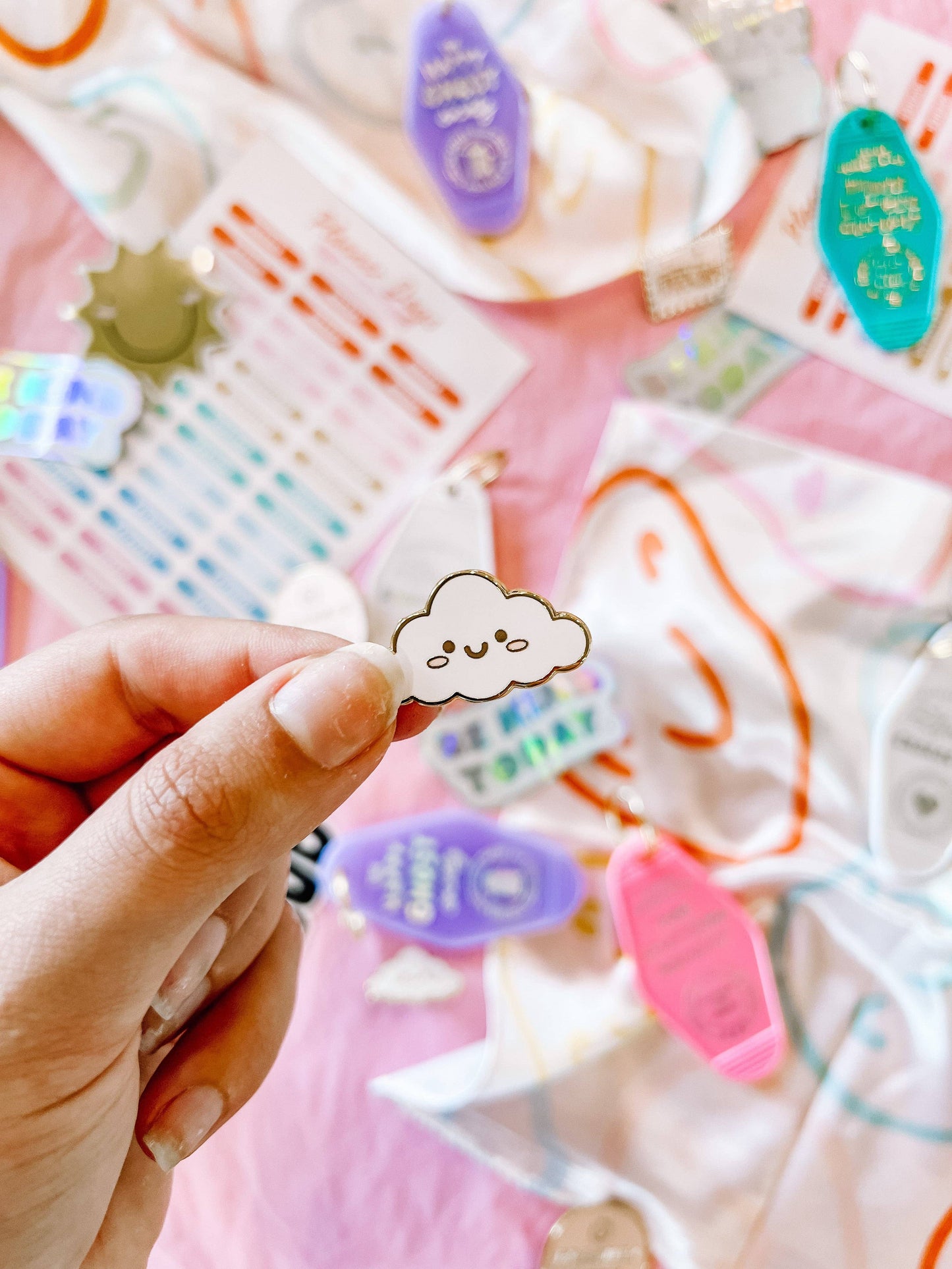 Happy Cloud Enamel Pin