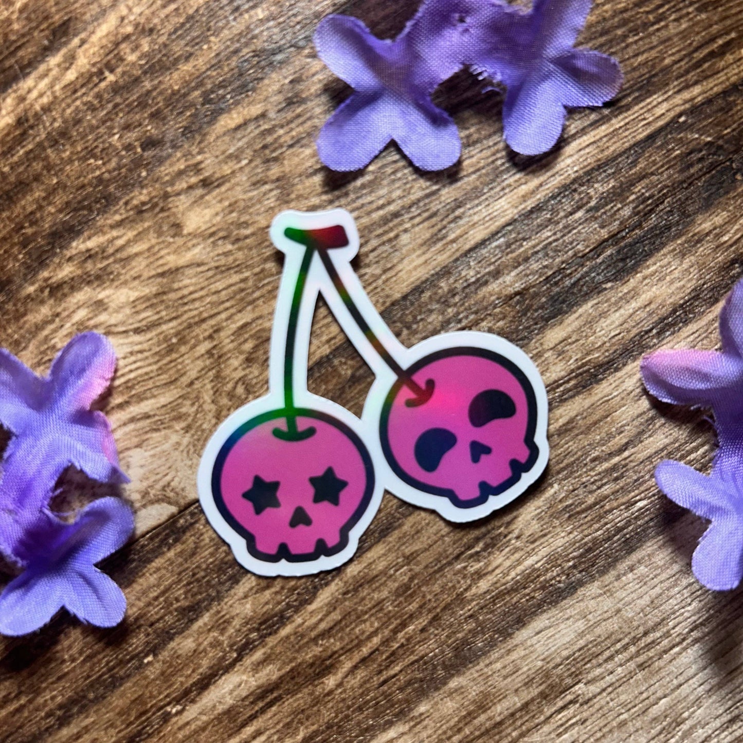 Cherry Skull Sticker
