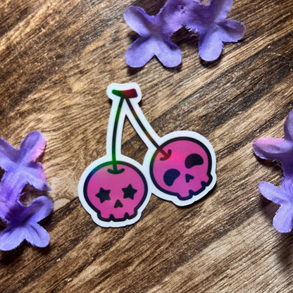 Cherry Skull Sticker