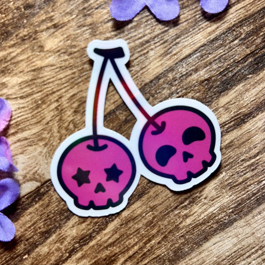 Cherry Skull Sticker
