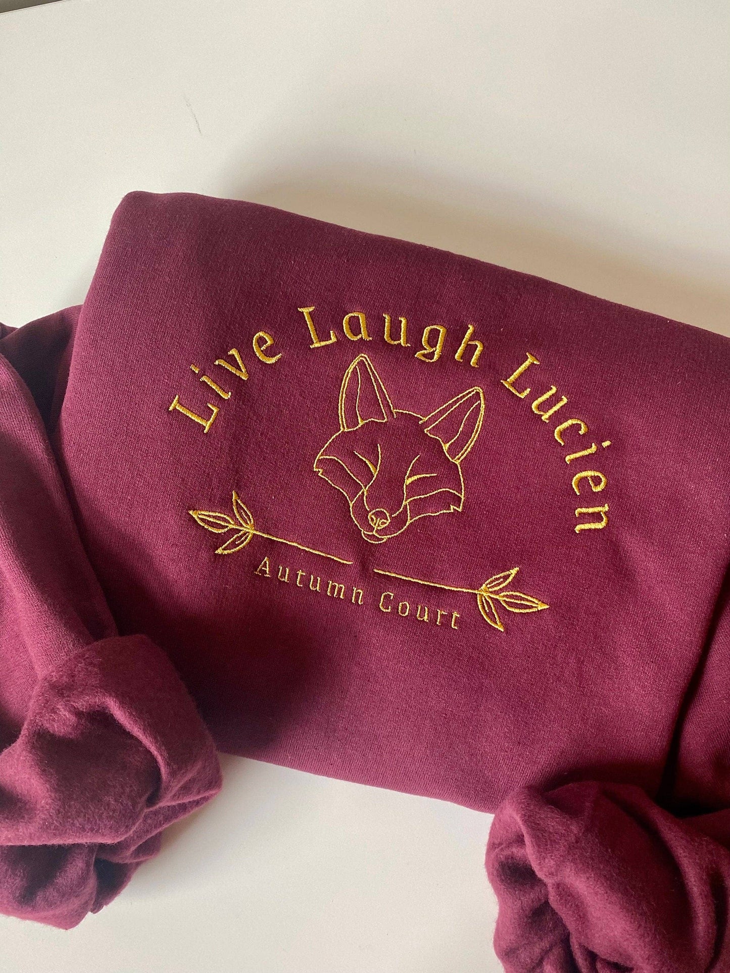 Officially Licenced Lucien ACOTAR Embroidered Crewneck Sweatshirt | SJM Merch