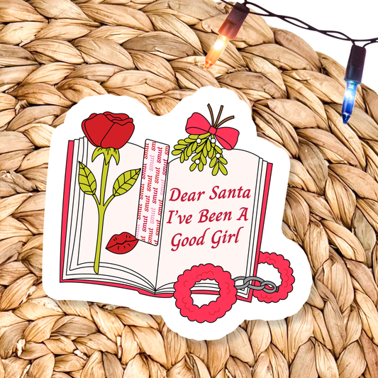 Bookish Christmas Holidays Book Waterproof Vinyl Sticker