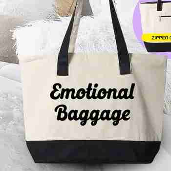 Emotional Baggage - Funny Canvas Tote