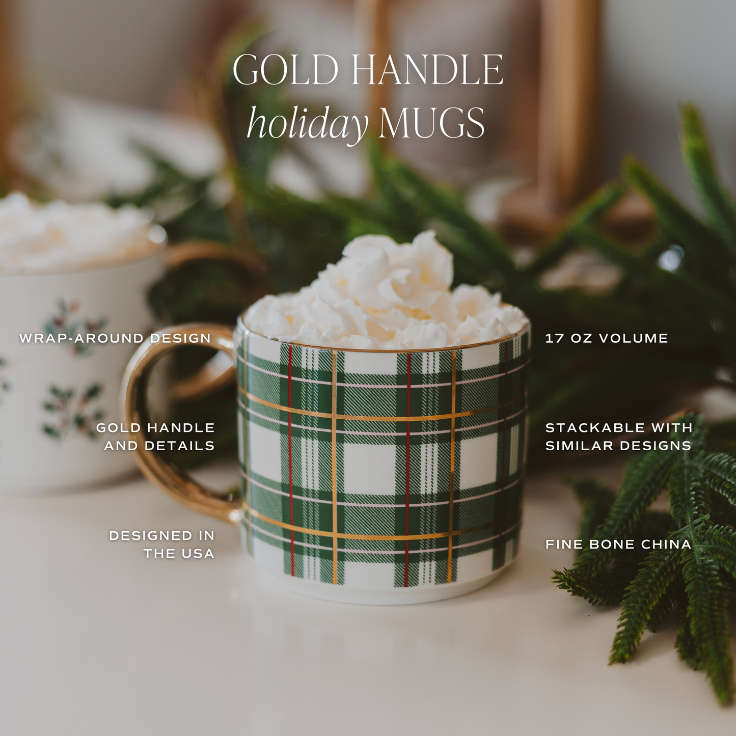 Greenery Coffee Mug - Christmas Decor & Gifts