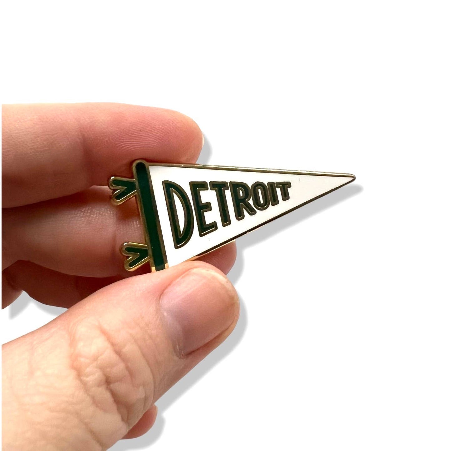 Detroit Pennant Flag Enamel Pin