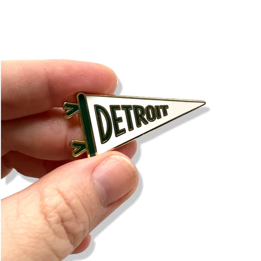 Detroit Pennant Flag Enamel Pin