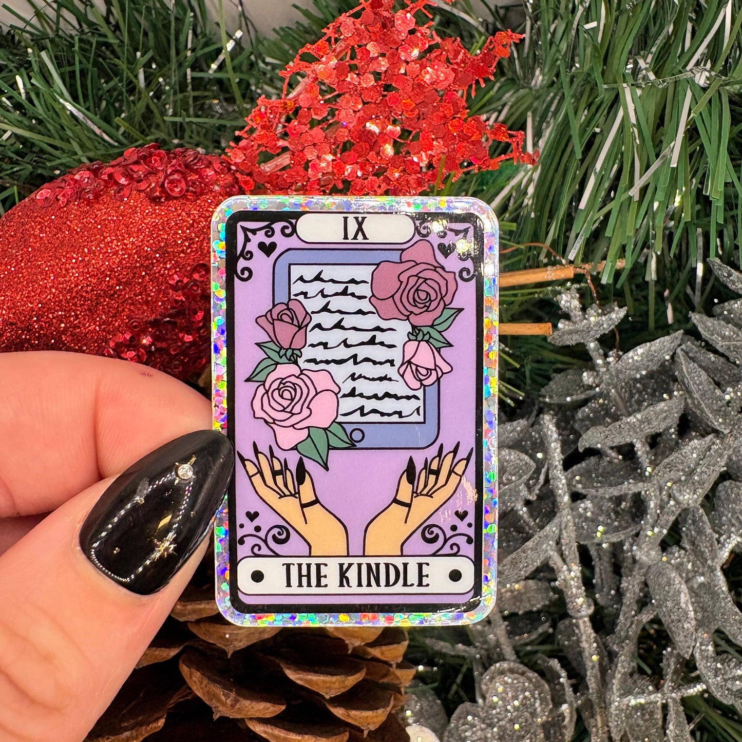 The Kindle Tarot Card Glitter Sticker