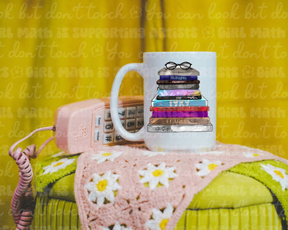 Taylor Eras Inspired Book Coffee Mug