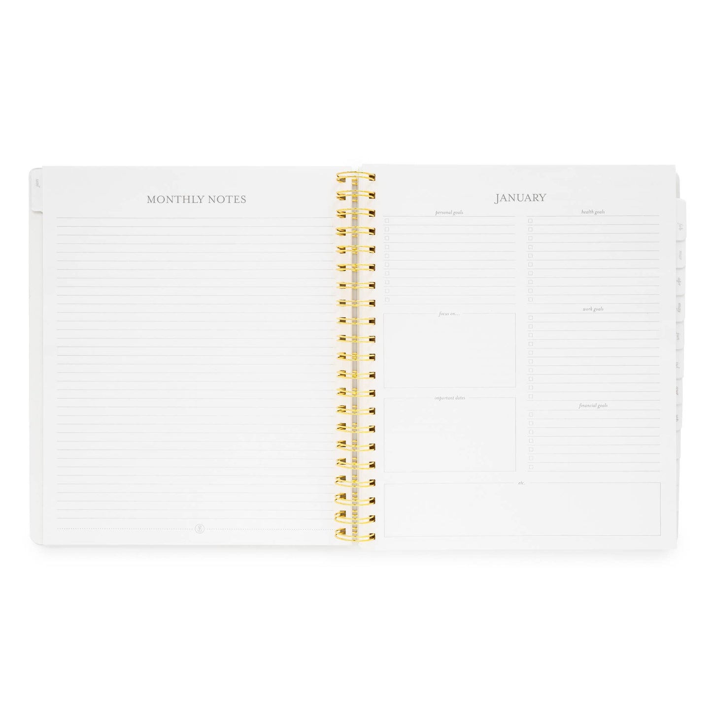 2025 Black Large Weekly Spiral Planner