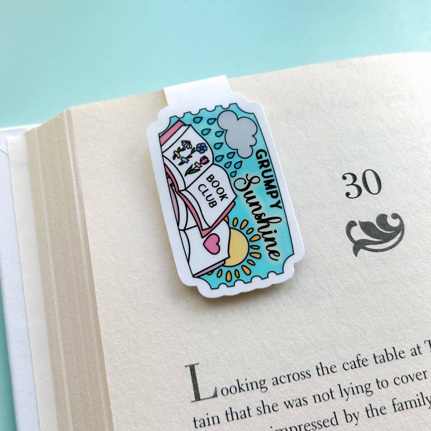 Grumpy Sunshine Book Club Magnetic Bookmark