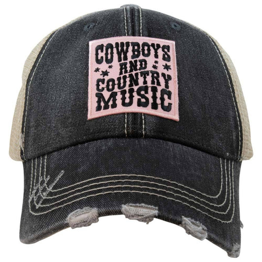 Cowboys & Country Music Pink Patch Trucker Hat