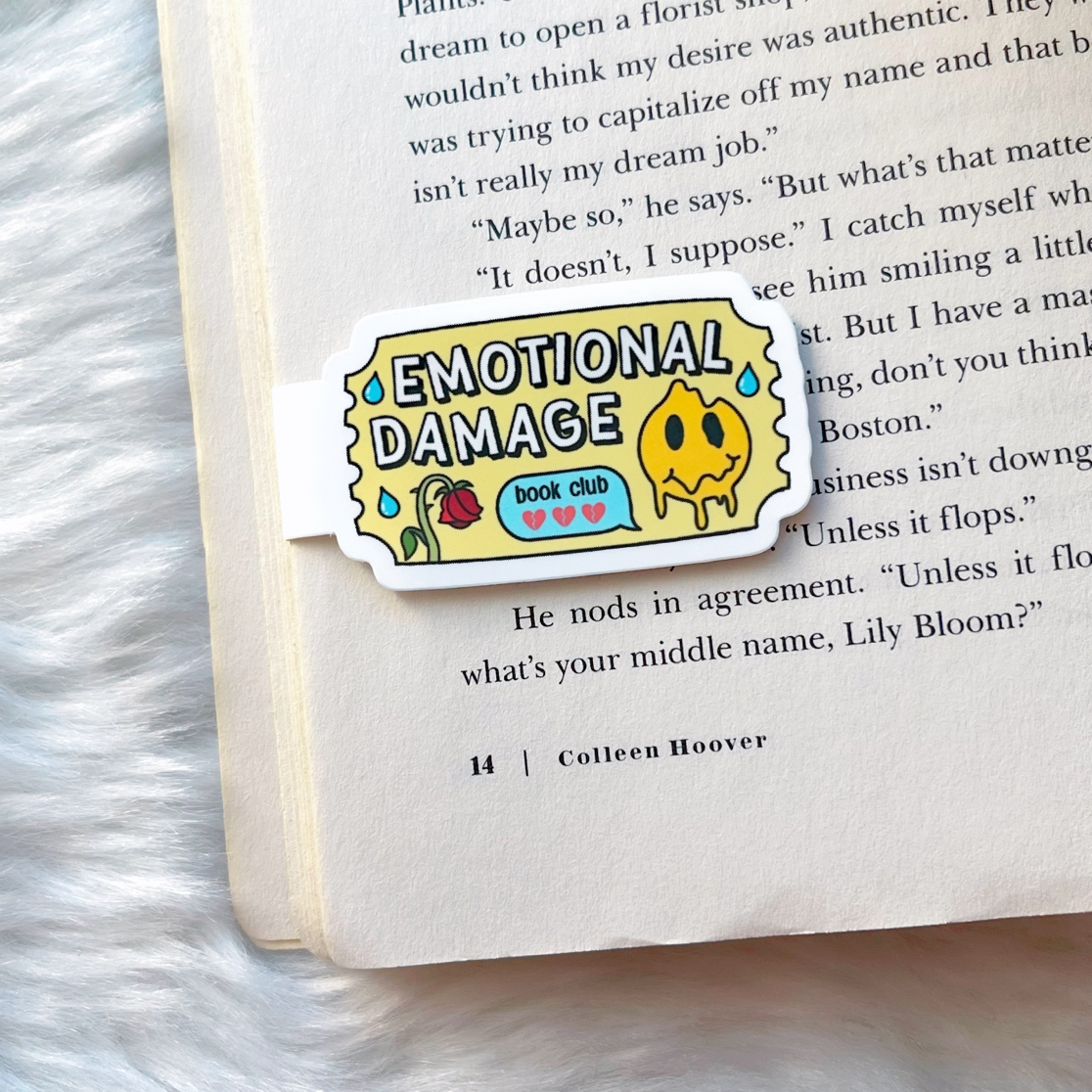 Emotional Damage Book Club Magnetic Bookmark