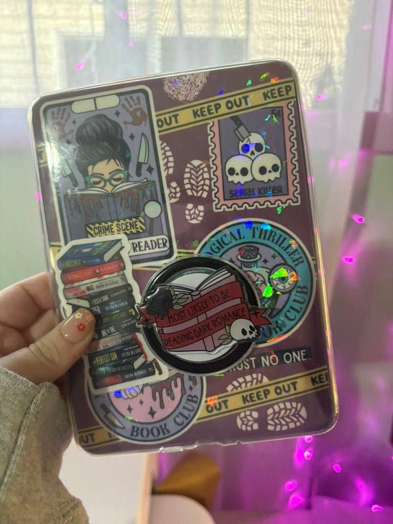 Probably Reading a Dark Romance 3M Pop Socket - Durable Phone Accessory
