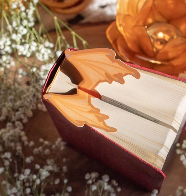 3D Dragon Wings Bookmark | Soft Touch-gold