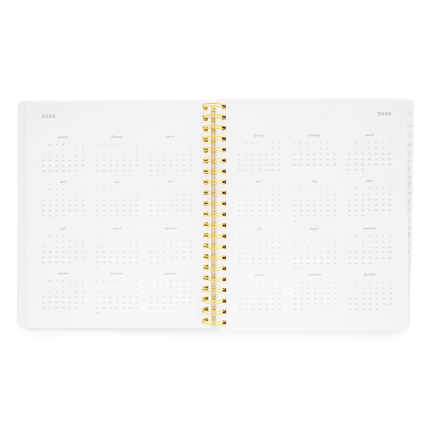 2025 Black Large Weekly Spiral Planner