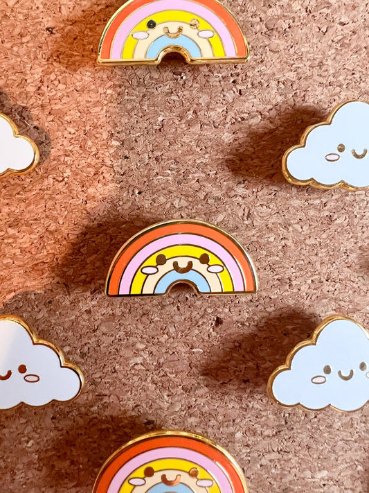 Happy Rainbow Enamel Pin