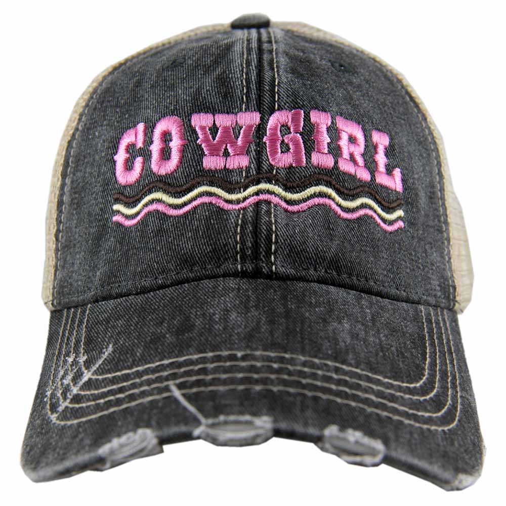 COWGIRL Spelled Out Western Trucker Hat