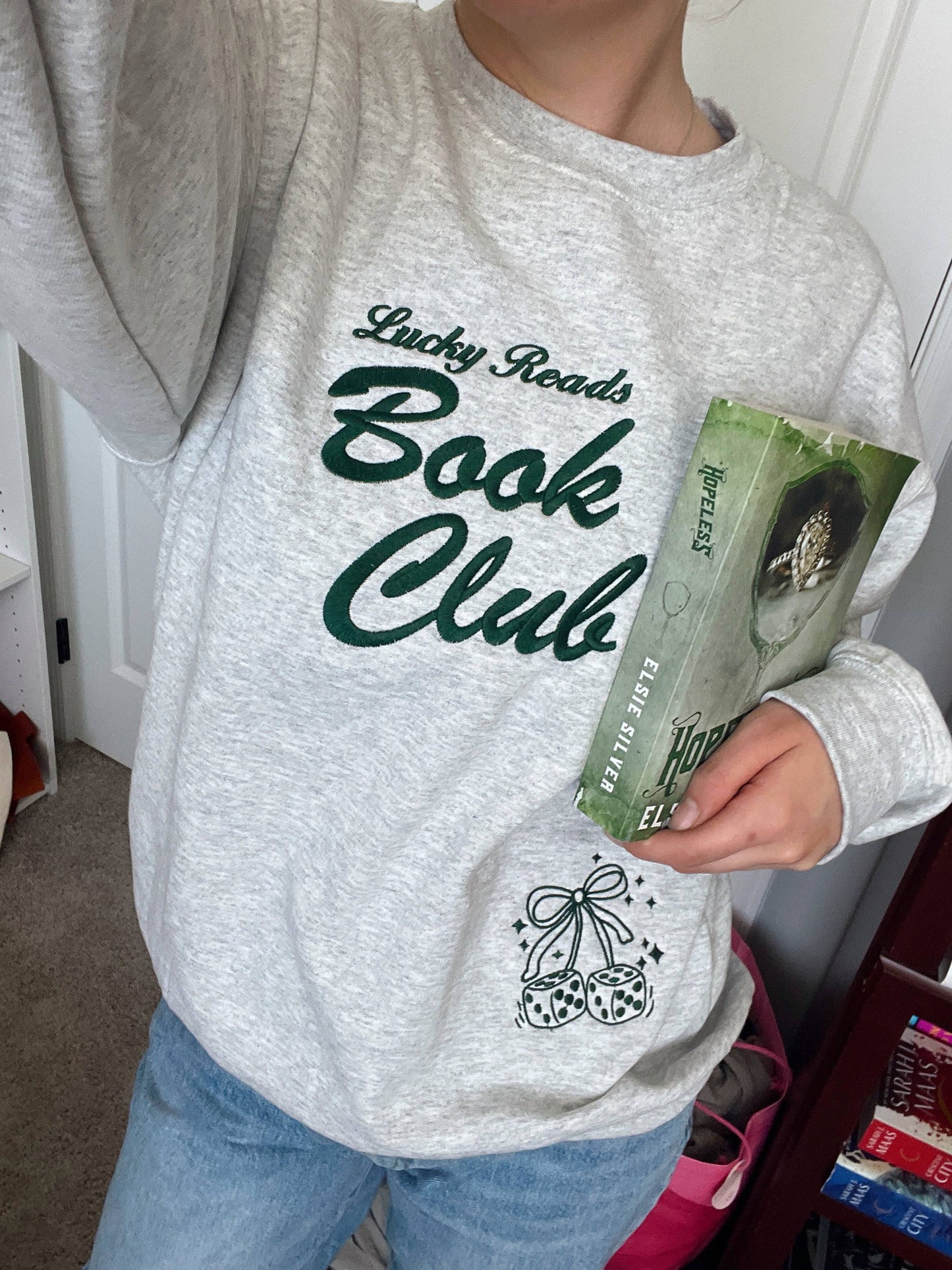 Lucky Reads Embroidered Sweatshirt- St. Patricks Day