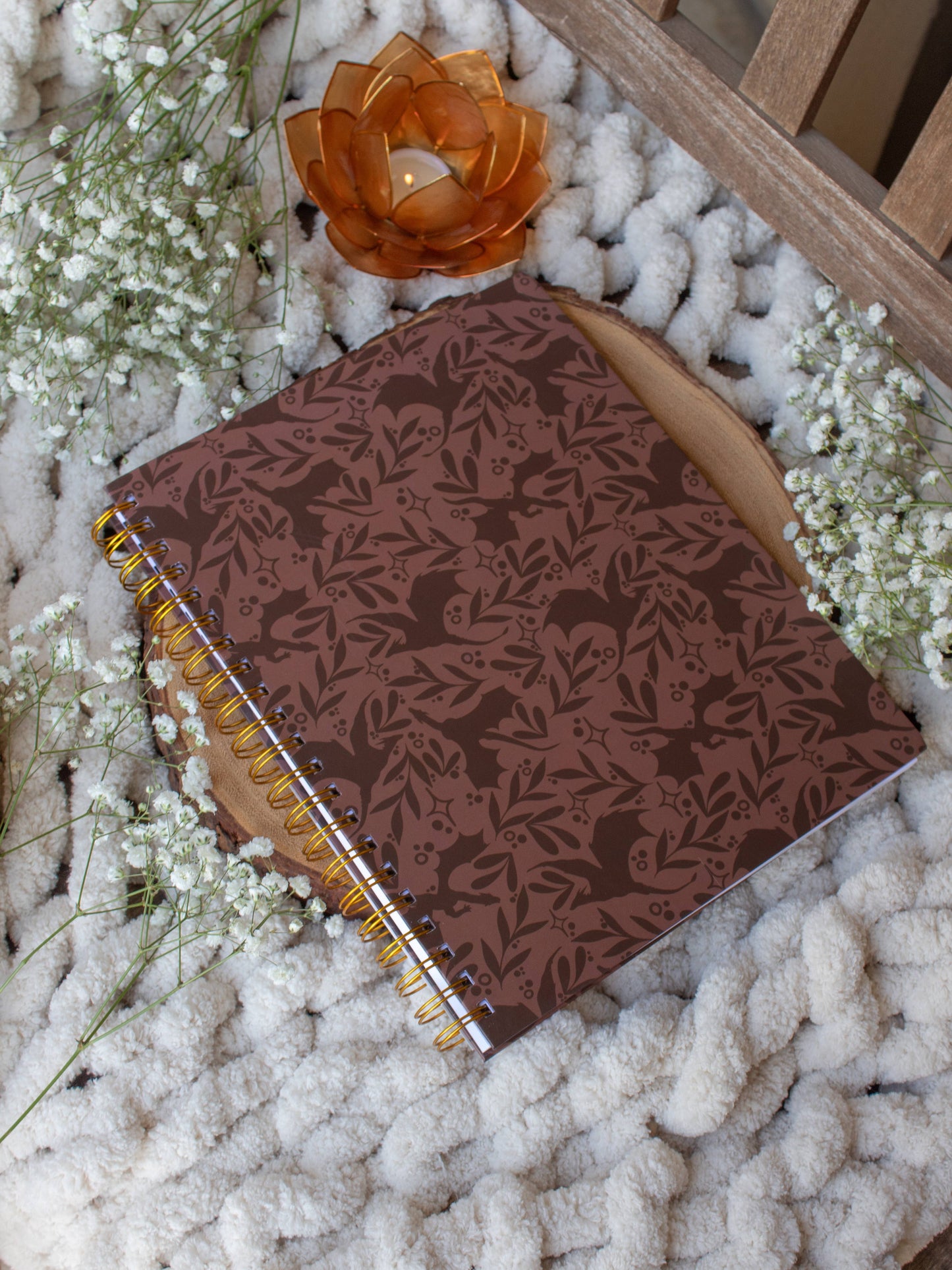 Rust Dragons Hardcover Spiral Notebook | College Ruled