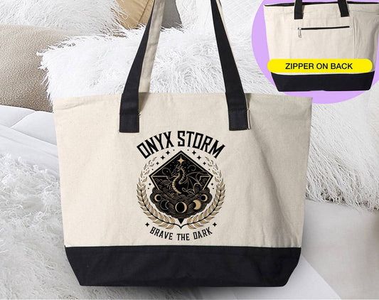 Onyx Storm -  Fourth Wing Book Inspired Tote Bag