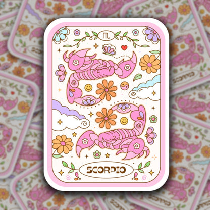 Scorpio, Tarot Zodiac Card Sticker