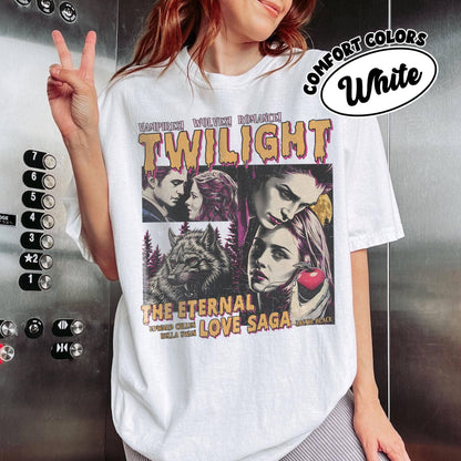 Vintage Twilight Saga Fan Tee, Comic Vampire Book Lover Gift