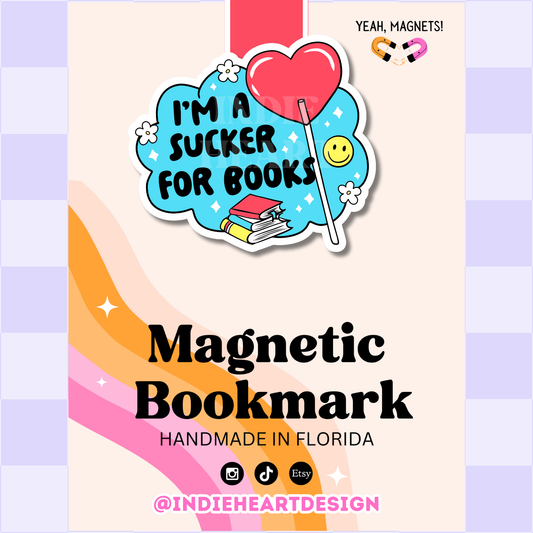 Sucker For Books | Magnetic Bookmark