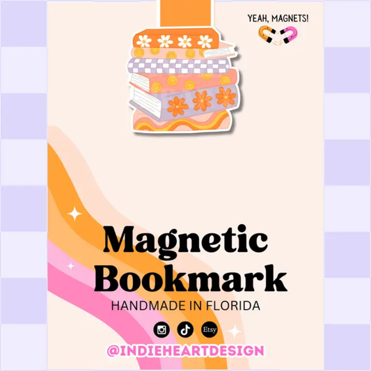 Groovy Book Stack | Magnetic Bookmark