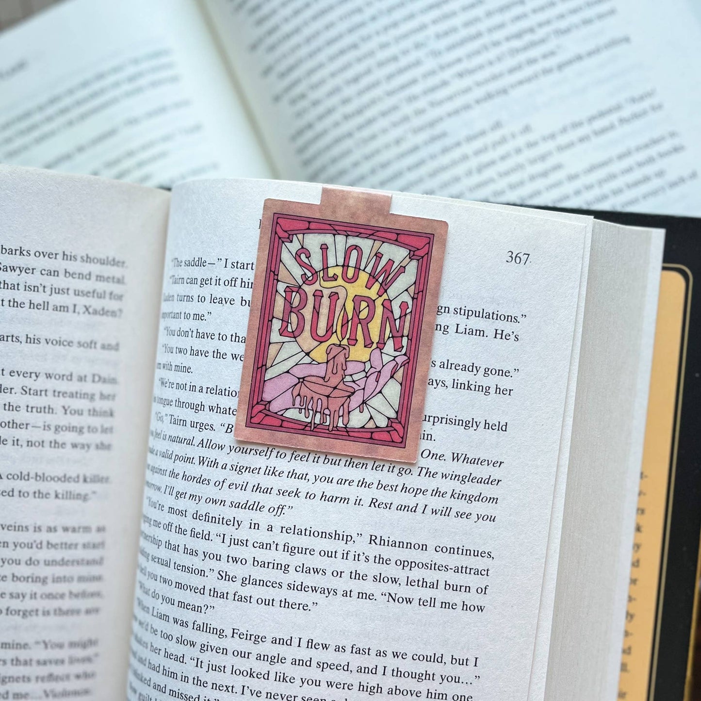 Book Tropes Slow Burn Magnetic Bookmark Book Lover Gift