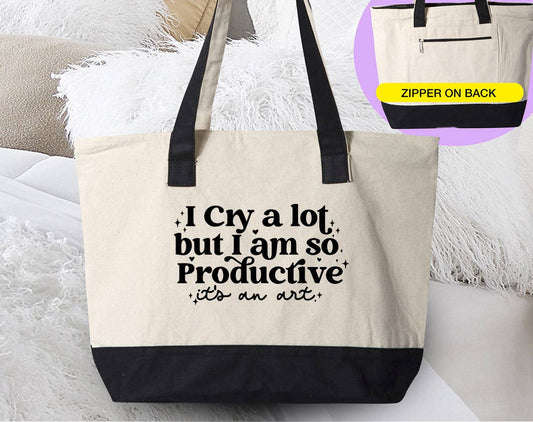 I Cry A Lot But So Productive - Taylor Inspired Tote Bag